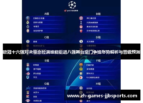 欧冠十六强对决悬念拉满谁能挺进八强舞台豪门争锋形势解析与晋级预测